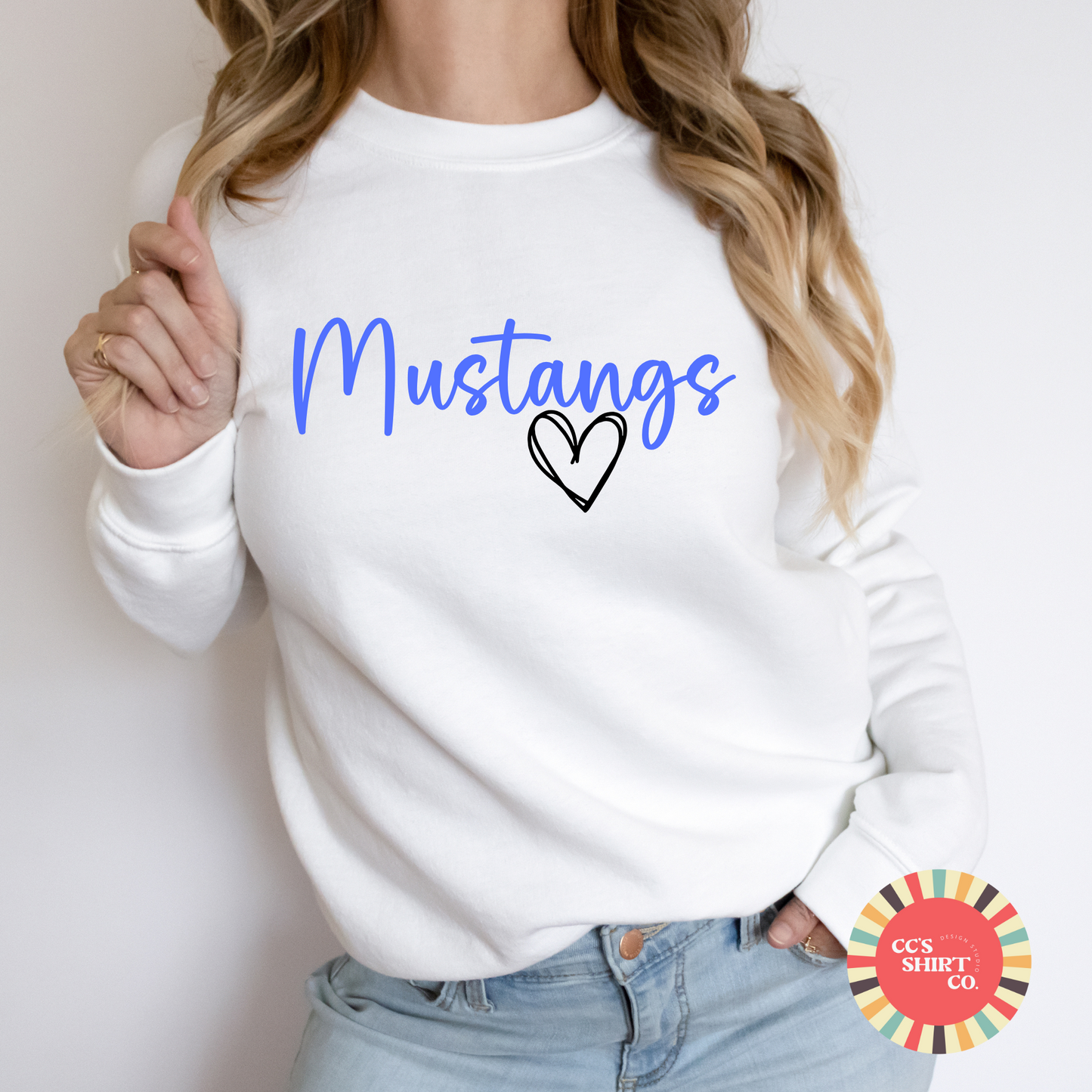 Mustangs Heart Crewneck