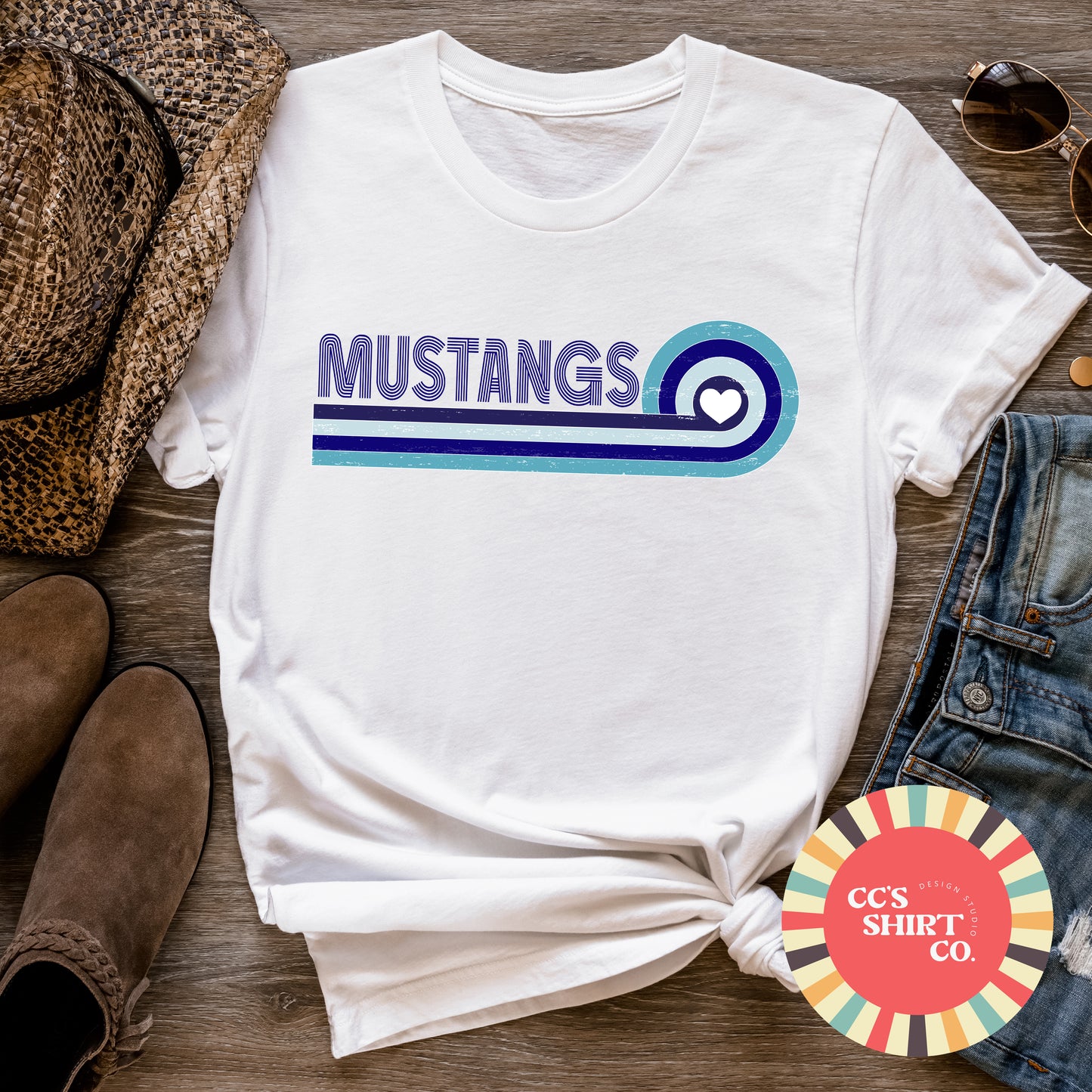 Mustangs Retro Blue