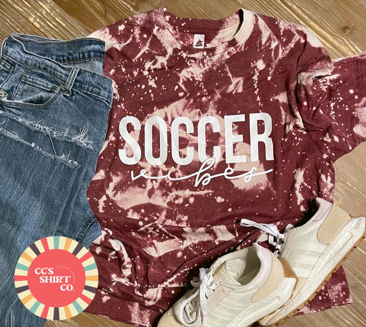 Soccer Vibes Tie-Dyed Tee