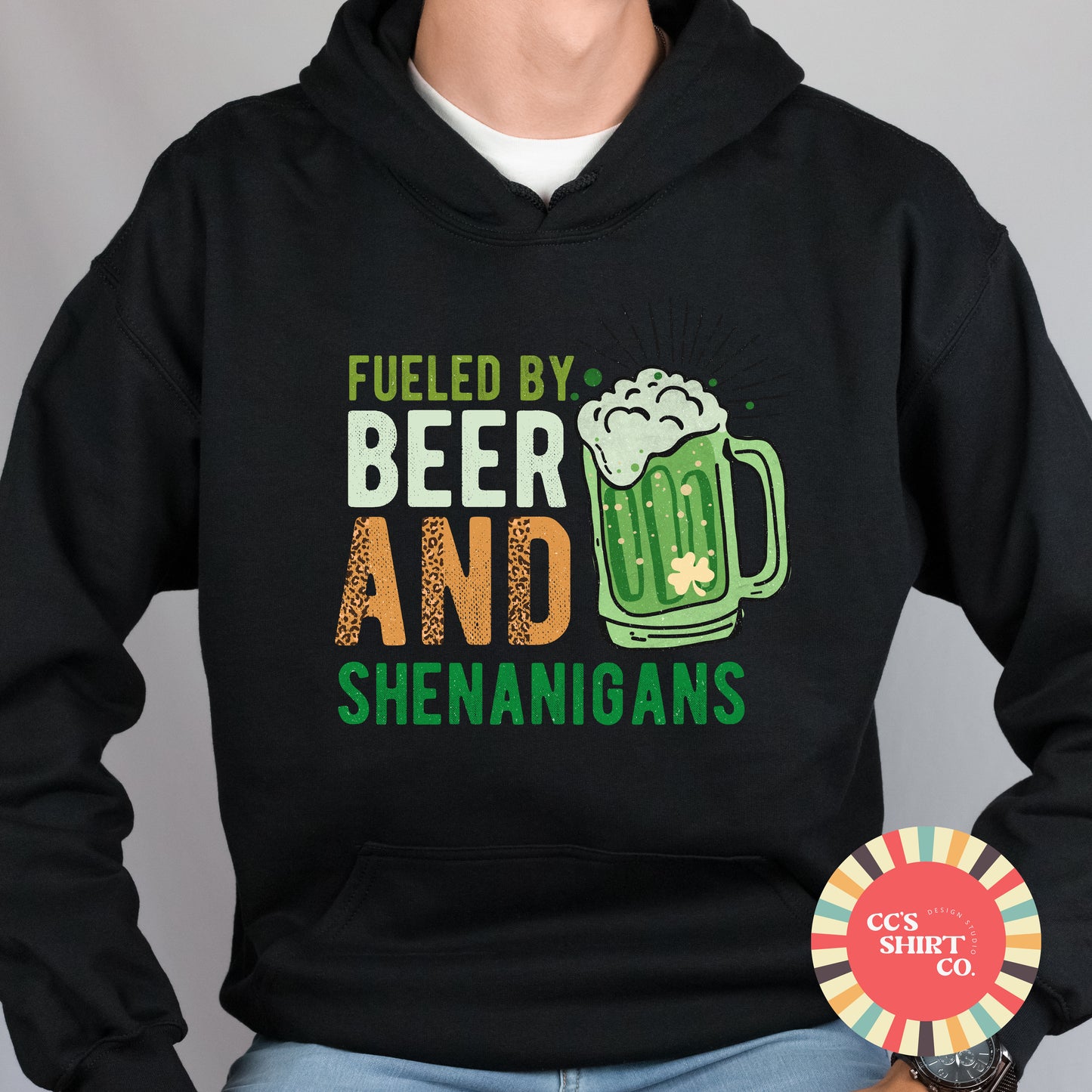 Fueled By Beer and Shenanigans St. Patrick's Day Hoodie