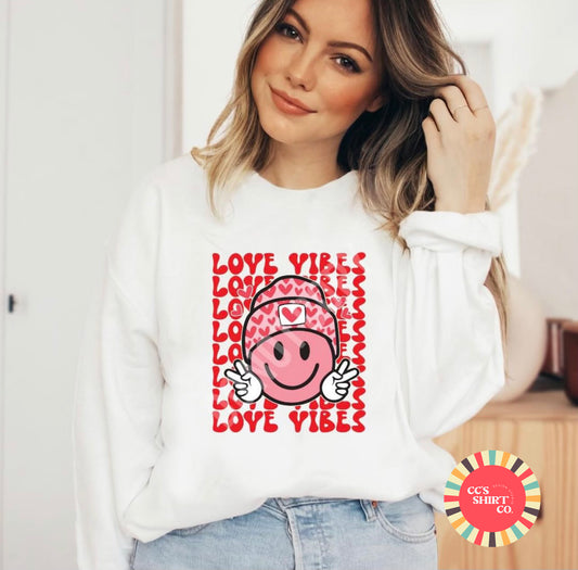 Love Vibes Smile Crewneck