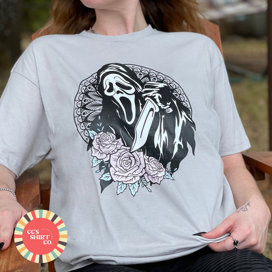 Classic Scream in Flowers Halloween Shirt